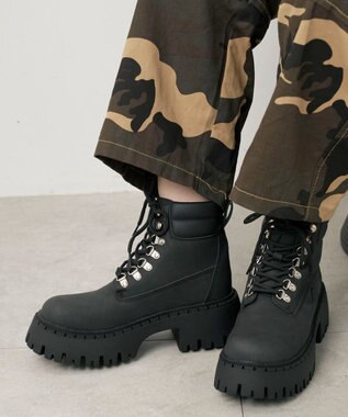 WEGO 厚底トレッキングブーツ ブラック