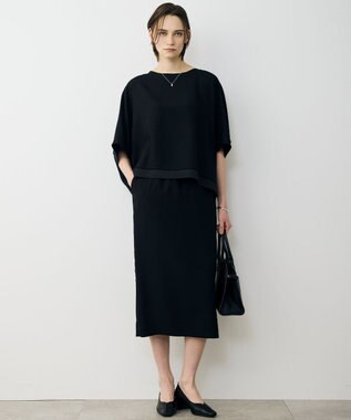 ICB L 【先行予約・WEB限定カラーあり】 FluidBackSatin クロップドブラウス ブラック