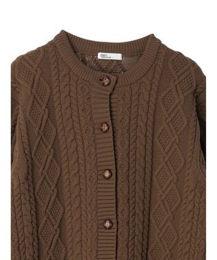 CRAFT STANDARD BOUTIQUE リサイクルポリエステルケーブルカーディガン Brown