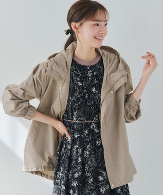 Tiaclasse 【新色追加・洗える】撥水ドロストマウンテンパーカー モカ