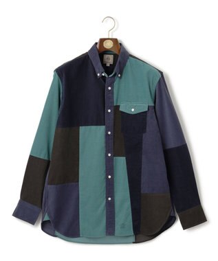 J.PRESS MEN コーデュロイパッチワークシャツ ダルブルー系9