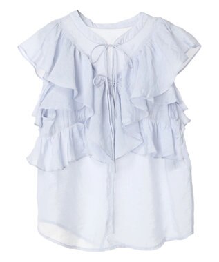 earth music&ecology ２ＷＡＹフリルブラウス Sax