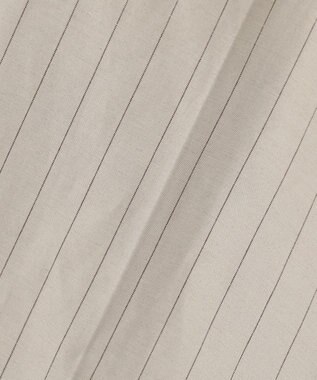 BEIGE， ERYTH / リネンストライプ タックワイドパンツ Flax × Bordeaux