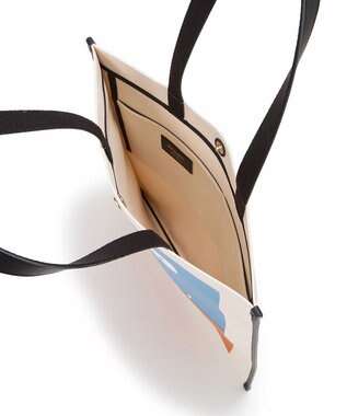 TOPKAPI 【Breath TOPKAPI】サヴィニャック × Breath TOPKAPI アート プリント フラット オーガニックキャンバス トート バッグ オレンジ