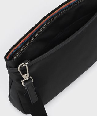 Paul Smith ナイロンブライトストライプトリム SS25 2WAYミニショルダーバッグ ブラック