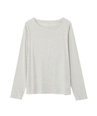 earth music&ecology 微シアーメロープルオーバー Gray