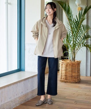 Tiaclasse 【新色追加・洗える】撥水ドロストマウンテンパーカー ベージュ