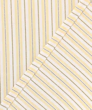 J.PRESS LADIES 【WEB限定・洗える】ストライプ キーネック ブラウス 【WEB限定】イエローストライプ系