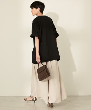 AMERICAN HOLIC (選べる丈２サイズ)接触冷感ギャザースカーチョ【WEB限定カラー有り】 Light Beige