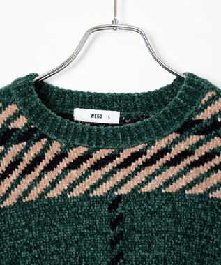 WEGO ベロアモール総柄プルオーバー 柄1