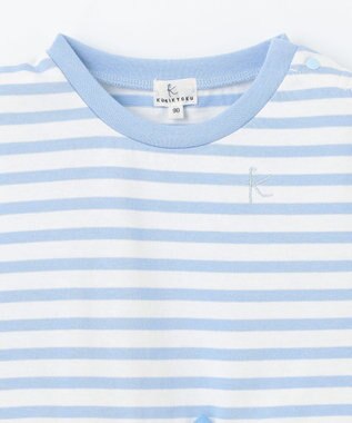 組曲 KIDS 【80-100㎝】ENOSUI Border Tシャツ サックスブルー系1