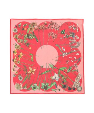 MOONBAT SWASH LONDON フラワープリント コットン スカーフ ローズピンク