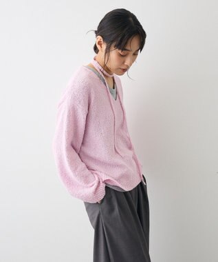 CRAFT STANDARD BOUTIQUE ファンシーヤーンVネックプルオーバー Pink