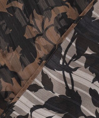 ICB 【30th ANNIVERSARY】 アーカイブフラワープリント ドルマンスリーブブラウス バーントアンバー×ブラック