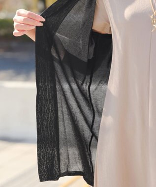 Tiaclasse ロングトッパーカーディガン ブラック