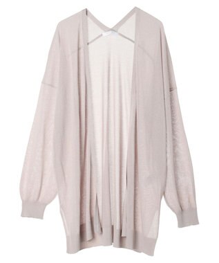 Green Parks 推しニット　ゆったりミドル丈カーディガン Light Gray