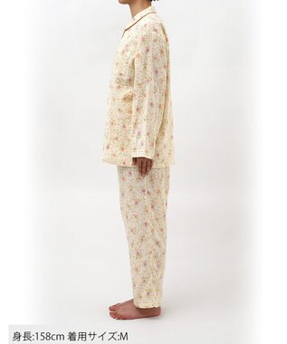 Wing パジャマ 綿100%(本体) 二重ガーゼ レディース 長袖 長ズボン EP5074 ウイング／ワコール クリーム