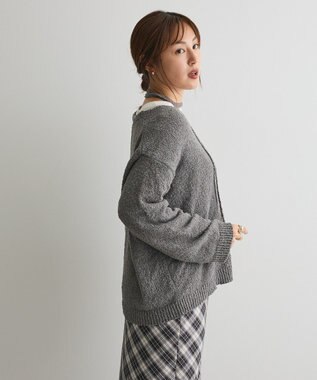 CRAFT STANDARD BOUTIQUE ファンシーヤーンVネックプルオーバー Gray