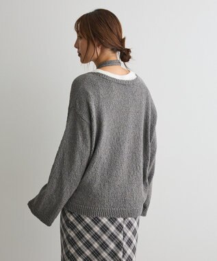 CRAFT STANDARD BOUTIQUE ファンシーヤーンVネックプルオーバー Gray