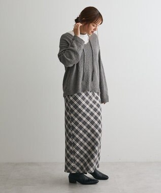 CRAFT STANDARD BOUTIQUE ファンシーヤーンVネックプルオーバー Gray