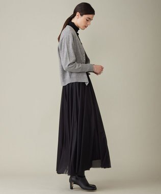 ICB 【洗える】ハイゲージチュール スカート ブラック系