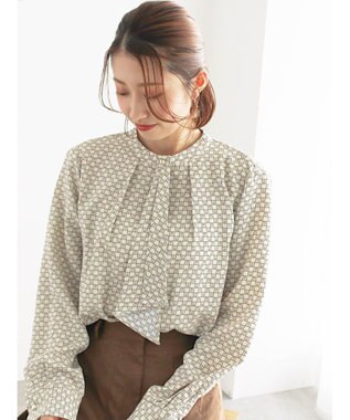 Te chichi パターンアソートボウタイブラウス