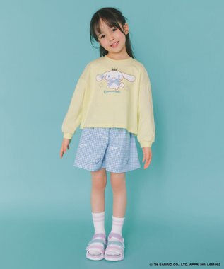 ANY KIDS 【シナモロール×ANY KIDS】アップリケ 長袖Tシャツ クリーム