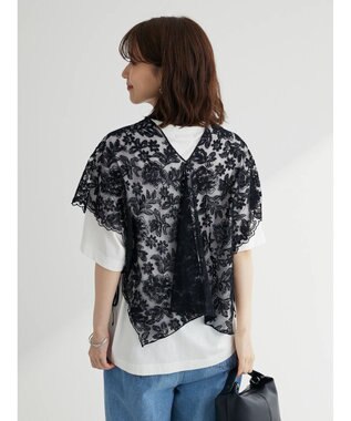 Green Parks ・ＳＵＧＡＲ　ＳＰＯＯＮ　２ｗａｙ刺繍レースベスト Black