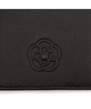 CLATHAS ワッフル リール付きパスケース ブラック