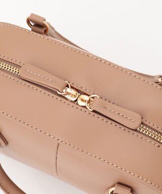 組曲 【ショルダーベルト付き】ミニボストンバッグ ベージュ系