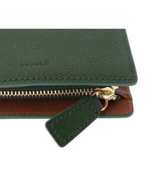 genten ミネルヴァ2 二つ折り財布内Lファスナー グリーン