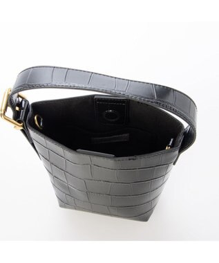 UNBILLION カシュカシュ cachechche / クロコ型押し2wayミニショルダー ブラック