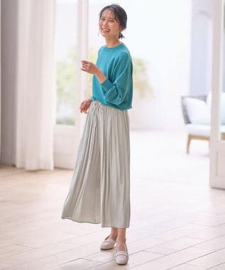 ANY 【ウエストゴム】リラックススカーチョ グレージュ