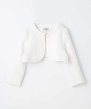 ANY KIDS ノーカラーボレロジャケット ホワイト