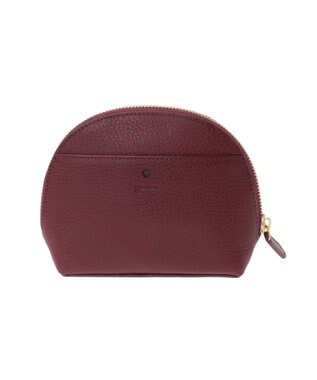 genten アーガイルカットワーク ポーチ ワイン