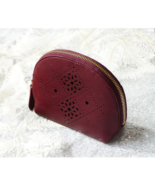 genten アーガイルカットワーク ポーチ