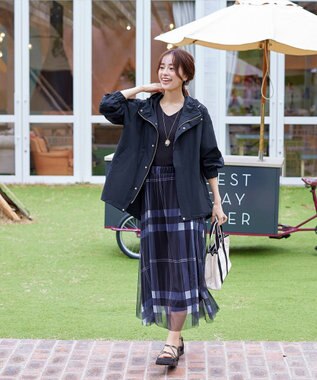 Tiaclasse 【新色追加・洗える】撥水ドロストマウンテンパーカー ネイビー