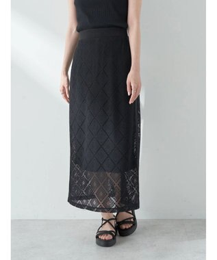 earth music&ecology モチーフナロースカート Black