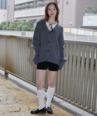 WEGO 【ユニセックス着用ITEM/MLサイズ展開】クロップドカーディガン ブルーその他