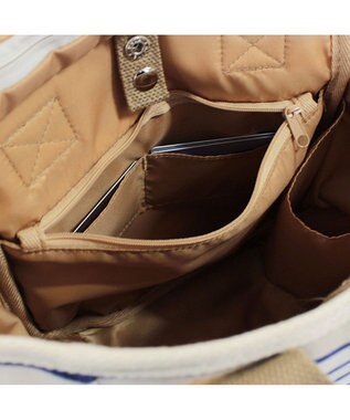 ROOTOTE 3082【ポケット充実】NA.デリ.2WAY.テンジク-C 01：アイボリー×ブルー