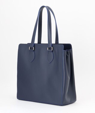 GRACE CONTINENTAL Leather Tote Bag ネイビー