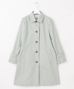 J.PRESS LADIES S 【WEB限定カラーあり・撥水】80/2 T/C ツイル ステンカラー ロングコート スカイブルー系