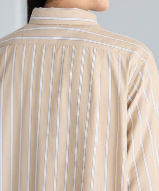 CRAFT STANDARD BOUTIQUE ストライプシャツワンピース Stripe Beige
