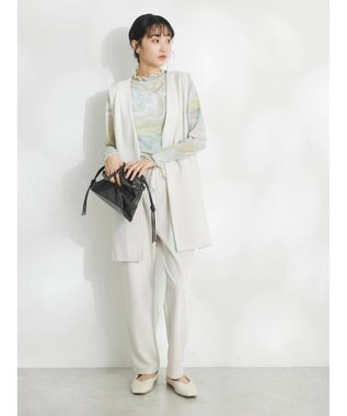 CRAFT STANDARD BOUTIQUE プリント柄スタンドネックプルオーバー Green