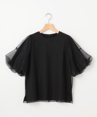 組曲 L 【VERY掲載・WEB限定】チュールカバー カットソー ブラック系