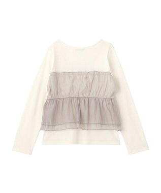 Green Parks オーガンジービスチェドッキングプルオーバー Gray