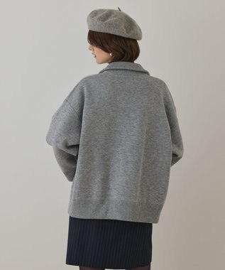 GRACE CONTINENTAL ハーフジップニットトップ グレー