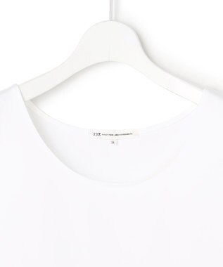 23区 【先行予約】ナチュラルコットンベア シアーペプラム タンクトップ ホワイト系