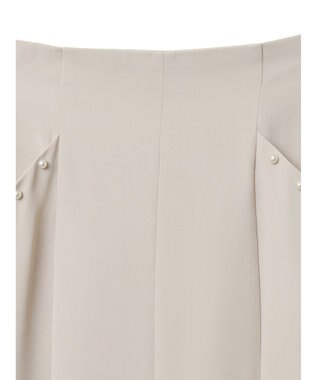 earth music&ecology パール付きマーメイドスカート Ecru