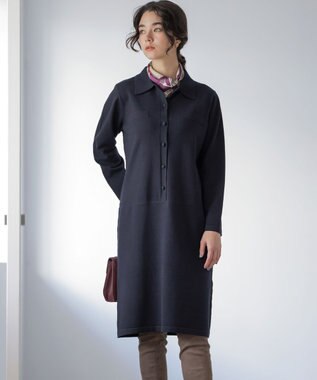 組曲 S ニット襟トロンプルイユ ワンピース